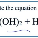 Balanced Chemical Equation For Calcium Hydroxide Dissolving In Water