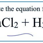Balanced Chemical Equation For The Dissolution Of Calcium Chloride In Water