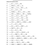 Chemical Reactions And Equations Class 10 Worksheet With Answers Pdf