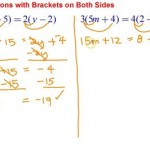 How To Solve Equations With Brackets And Variables On Both Sides