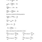 Nuclear Equations Alpha And Beta Decay Worksheet Answers