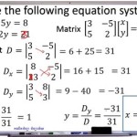 Solving Simultaneous Equations Using Determinants