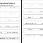 Writing Half Equations Worksheet With Answers Chemsheets