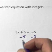 2 Step Equations With Integers Examples