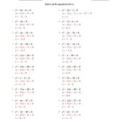 9 3 Solving Quadratic Equations Answers