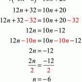Algebraic Equations With Answers