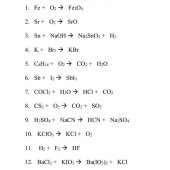 Balancing Chemical Equations Questions For Class 7