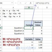 Excel Solver Solve Linear Equations