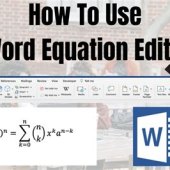 How To Use Equation Editor In Word For Mac
