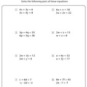 Linear Equations In Two Variables Worksheets Free