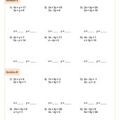 Math 2 Linear And Quadratic Systems Of Equations Worksheet Answers