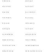 Multi Step Equations Infinite Algebra 1