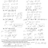 My Maths Answers Quadratic Equations