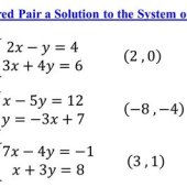 Ordered Pairs As Solutions Of Linear Equations Calculator