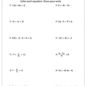 Skills Practice Solving Multi Step Equations