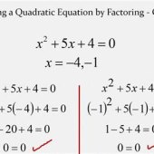 Solve Each Equation By Factoring