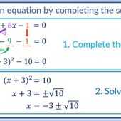 Solve Each Quadratic Equation By Completing The Square