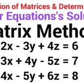 Solve Linear Equation By Matrix Method