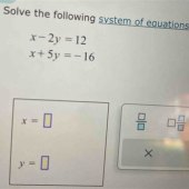 Solve The Following System Of Equations Algebraically X 2 Y 25