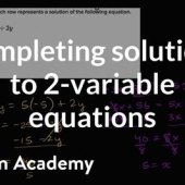 Solving Equations With Two Variables Khan Academy