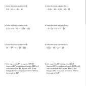 Solving One Variable Equations Multiple Choice