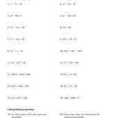 Solving Polynomial Equations By Factoring Worksheet With Answers