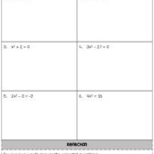 Solving Quadratic Equations By Rearranging And Taking Square Roots Answer Key