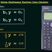 Solving Simultaneous Equations In Calculator