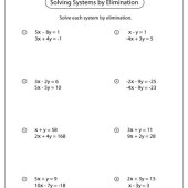 Solving Systems Of Equations Worksheet