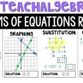 System Of Equations Practice All Methods Answers