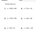 8th Grade Math Equations
