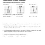 9 2 Skills Practice Solving Quadratic Equations By Graphing Answers Glencoe