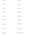 Absolute Value Equations Worksheet