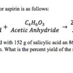 Balanced Chemical Equation For The Preparation Of Aspirin