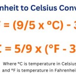Convert Celsius To Fahrenheit Equation Table