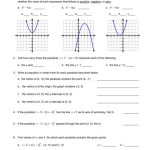 Derive The Equation Of A Parabola Given Focus And Directrix Worksheet