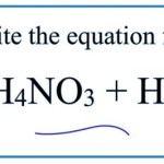 Equation For Dissociation Of Ammonium Nitrate In Water