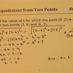 Equation Of Line Equidistant From Two Points