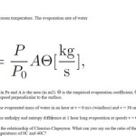 Evaporation Rate Equation Water