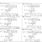 Faceing Math Solving Quadratic Equations Answer Key