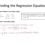 How To Calculate The Equation Of A Regression Line