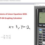 How To Graph Linear Equations On A Ti 84 Calculator