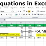 How To Make Math Equations In Excel