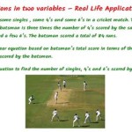 Linear Equations In Two Variables Real Life Examples