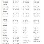Linear Equations Worksheet Year 7