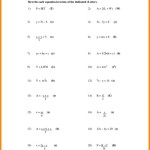 Literal Equations Worksheet Page 129