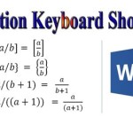 Microsoft Word 2007 Equation Editor Shortcuts