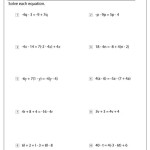 Multi Step Equations Worksheet Variables On Both Sides No Negative Coefficients