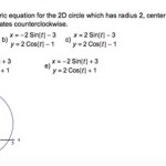 Parametric Equation Of A Circle With Radius 2