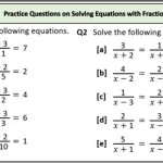 Solve Equations With Fractions Tes